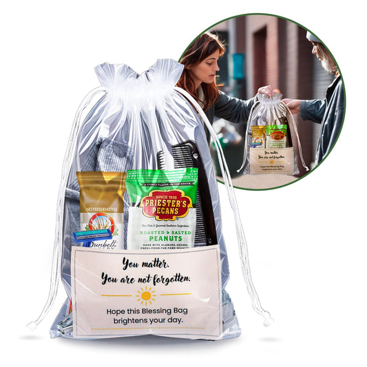 5‑Pack Complete Homeless Care Kits—Includes Hygiene, First Aid, Food & Socks